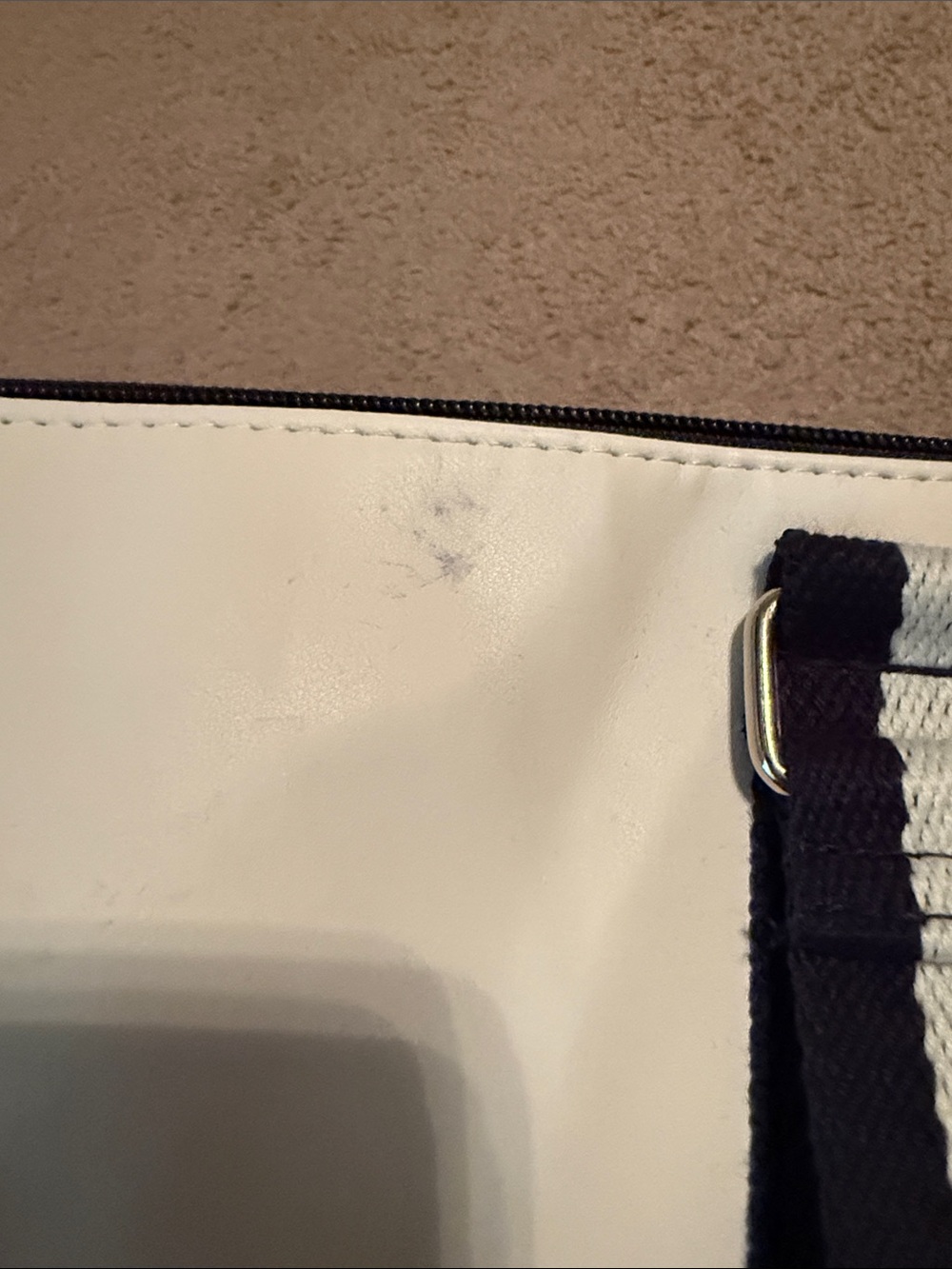 Ralph Lauren Navy and Cream Canvas Duffel - Picture 5 of 5